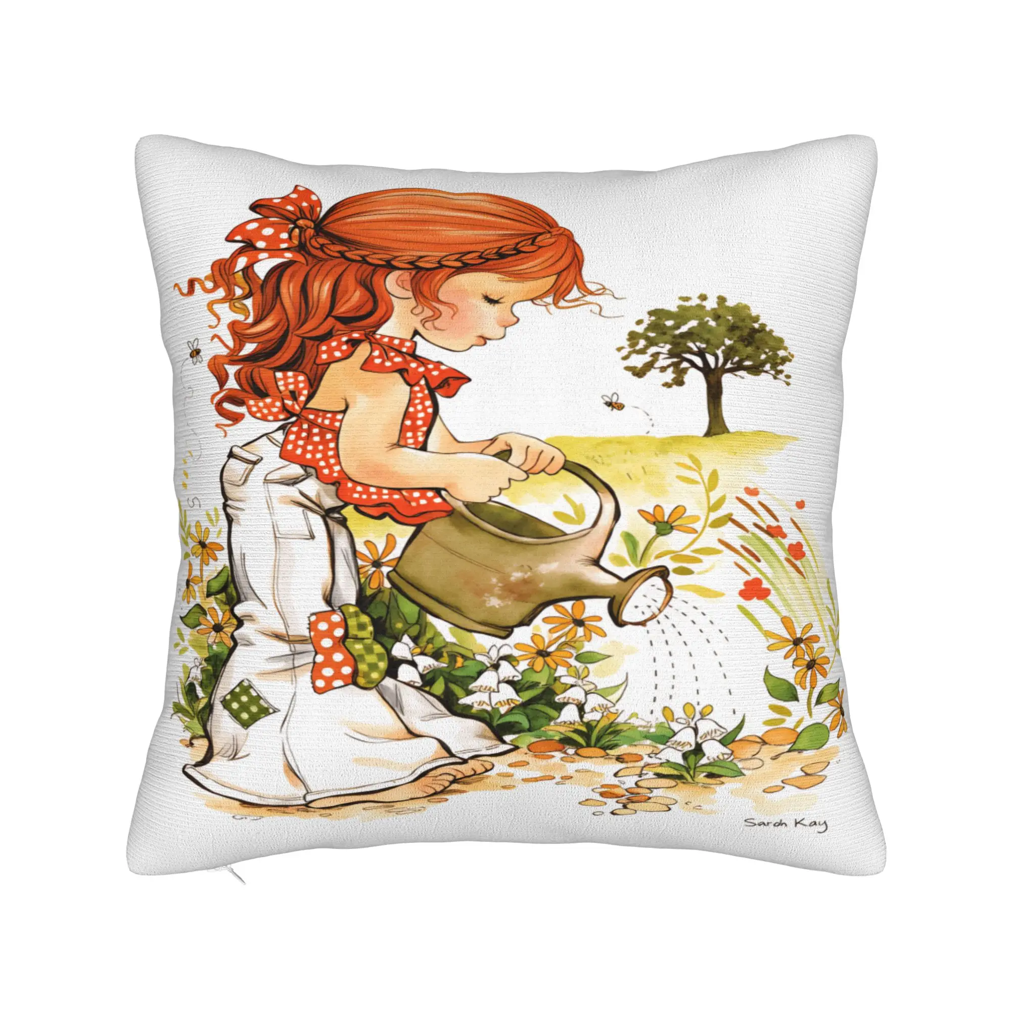 Art Sarah Kay Swing Girl Pillow Case  Design Pillow Cover For Sofa Home Decoration Fashion Pillowcases