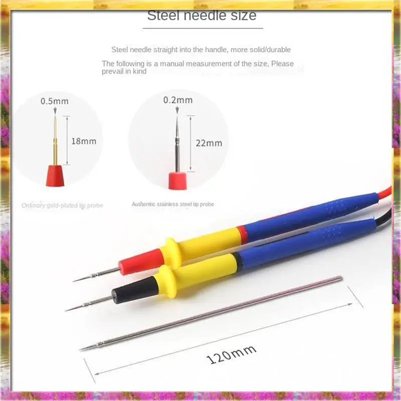 Aug. P30 Stainless Steel Multimeter Pen Fine Tip Test Pen Silicone Antifreeze Universal Test Pen