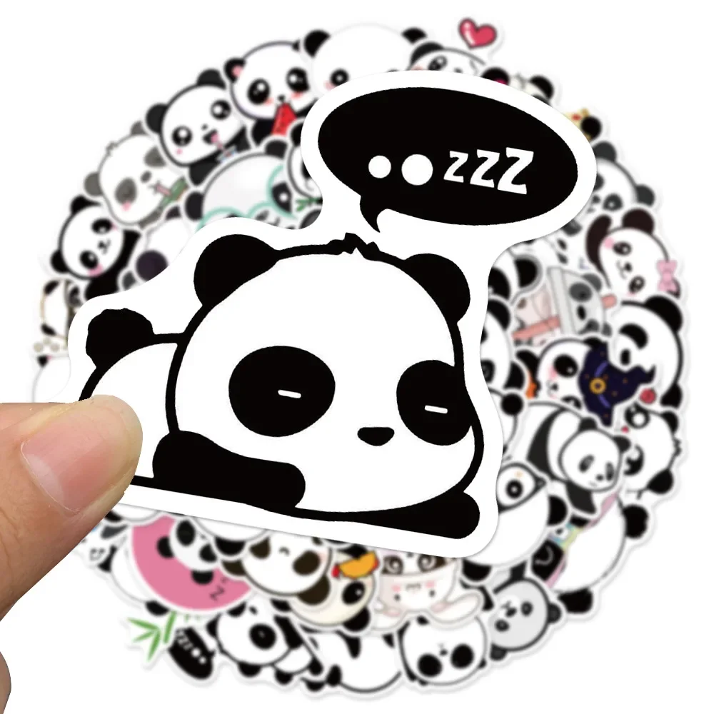 Imagem -03 - Panda dos Desenhos Animados Waterproof Graffiti Adesivo Estético Decorativo Bagagem Laptop Copa Telefone Diário Scrapbook Kid Adesivos 10 Pcs 30 Pcs 50 Pcs