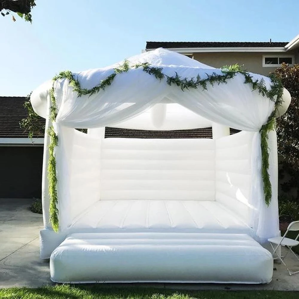 Casa inflable de rebote con soplador, cama de salto, castillo hinchable comercial para boda y cumpleaños, venta al por mayor