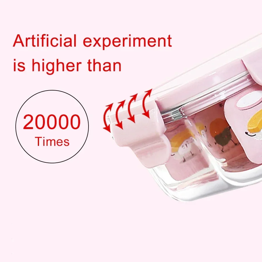 410/680/1040ML Food Grade Sealed Frozen Glass Refrigerator Microwavable Glass Lunch Box Meal Prep Containers Thermal Lunch Box