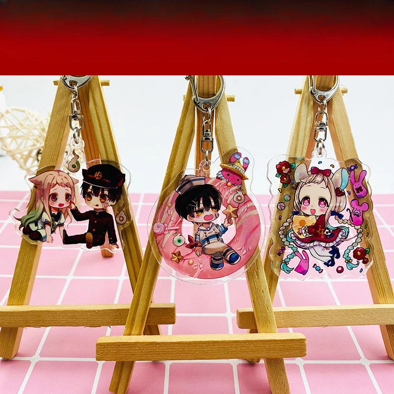 Double Cartoon Keychain Pattern Acrylic Anime Pendant Yugi Amane Yashiro Nene Minamoto Kou Creative Cadeau Maitresse Ecole Gift