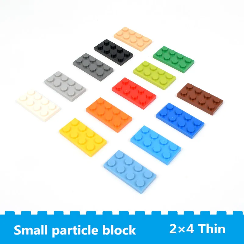 

2X4 base thin brick 3020 MOC compatible small particle mosaic building block construction toys for kids