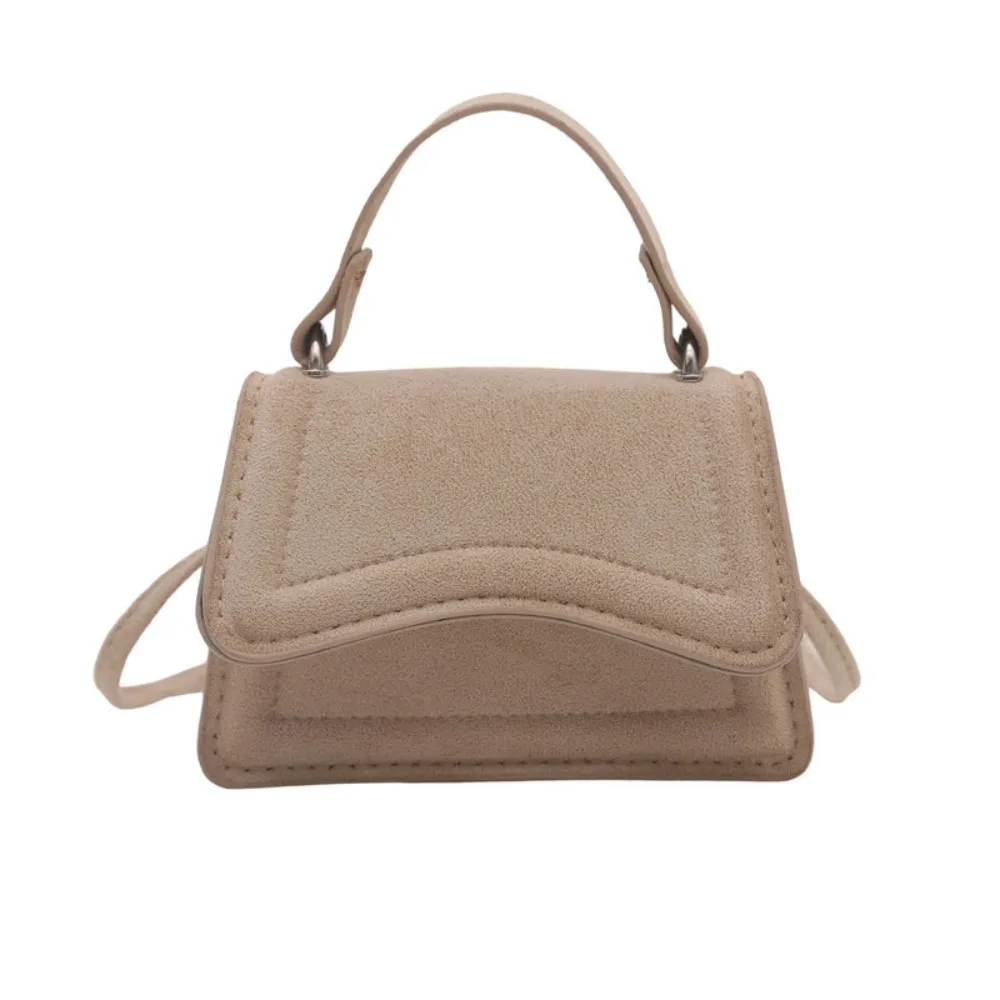 New Suede Crossbody Bag Square Shape Mini Shoulder Bag Solid Color High Quality Bag Women