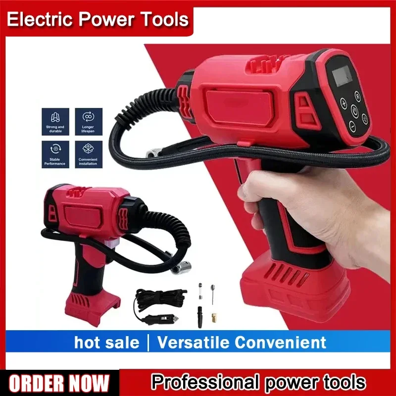 Battery 18V Cordless Electric Air Pump Car Tire Automatic Inflator Handheld Air Compressor Rechargeable For Milwaukee