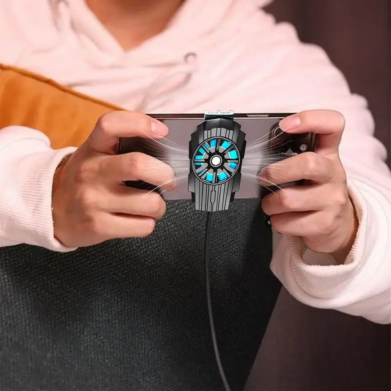 Cooler For Phone Mobile Phone Radiator Quiet Plug-in Phone Cooler Mobile Phone Cooling Fan Cellphone Radiator For 4.7-7.5 Inch