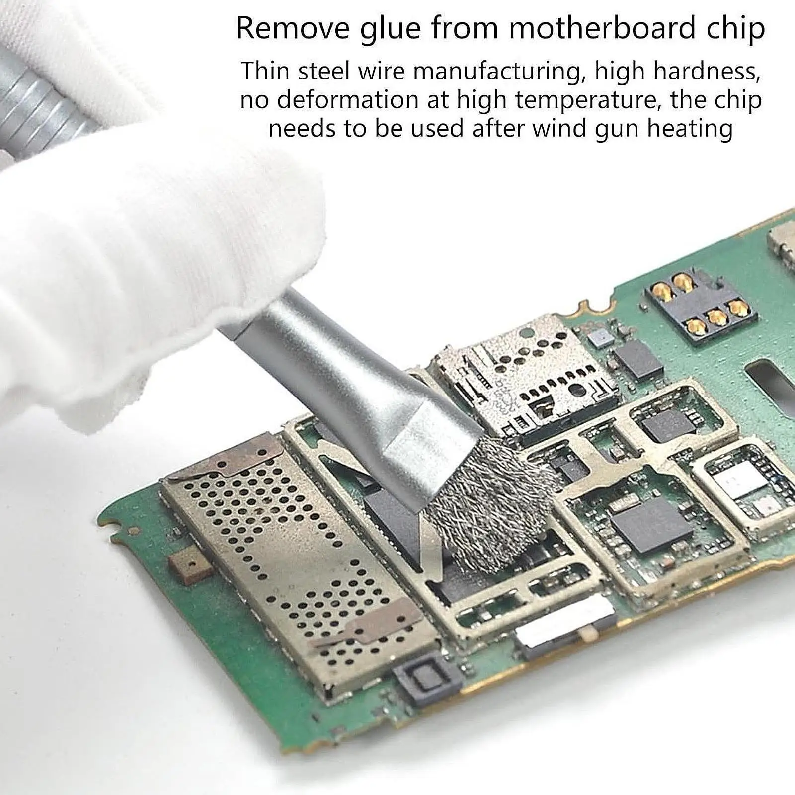 4 Pieces Antistatic Brush Replacement Head Accessories Portable Efficient Cleaning Tool Motherboard Glues Removal Brush