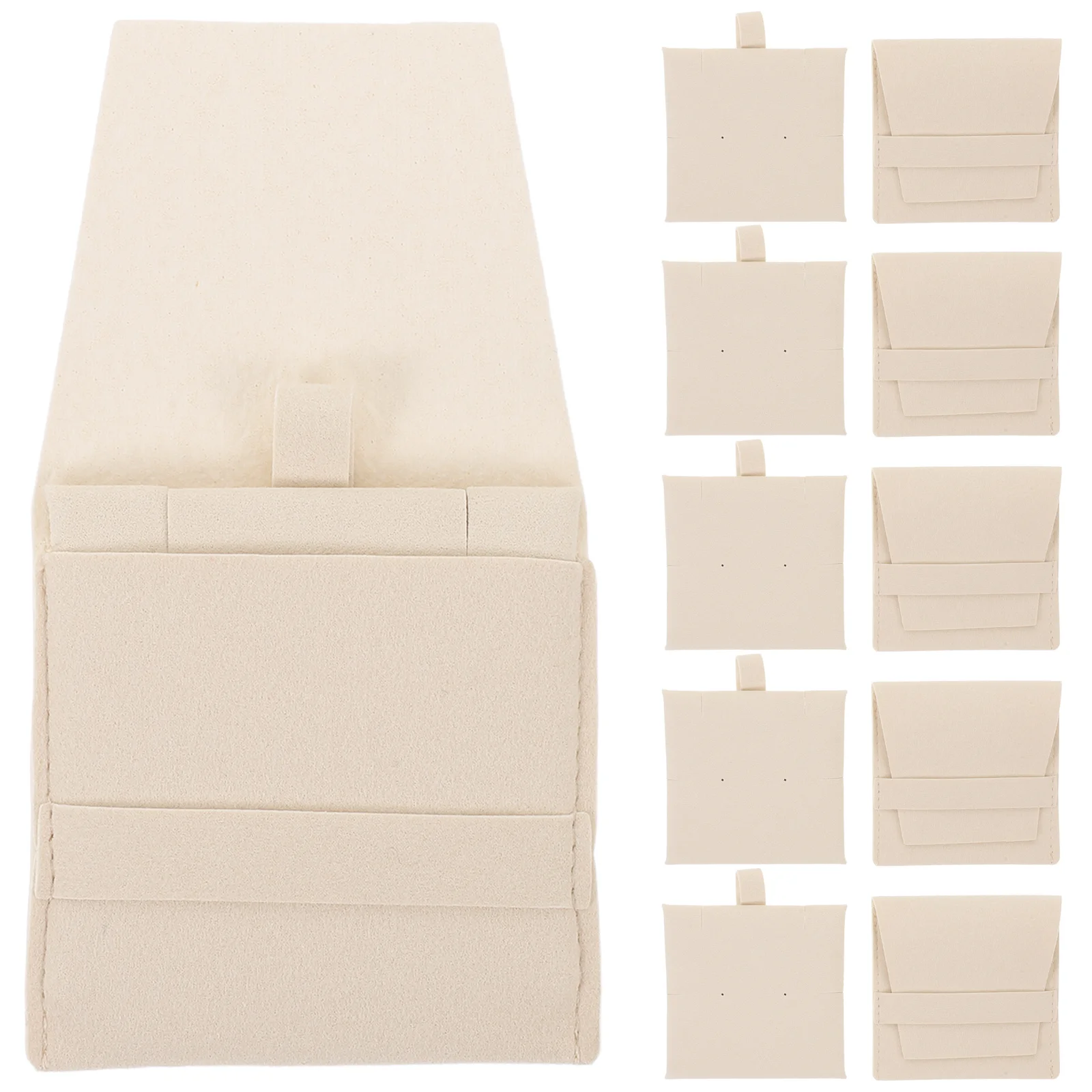 

6Pcs Jewelry Organizer Pouch Microfiber Anti Tarnish Soft Necklace Earring Travel Storage Bag Microfiber Jewelry Pouch Bulk