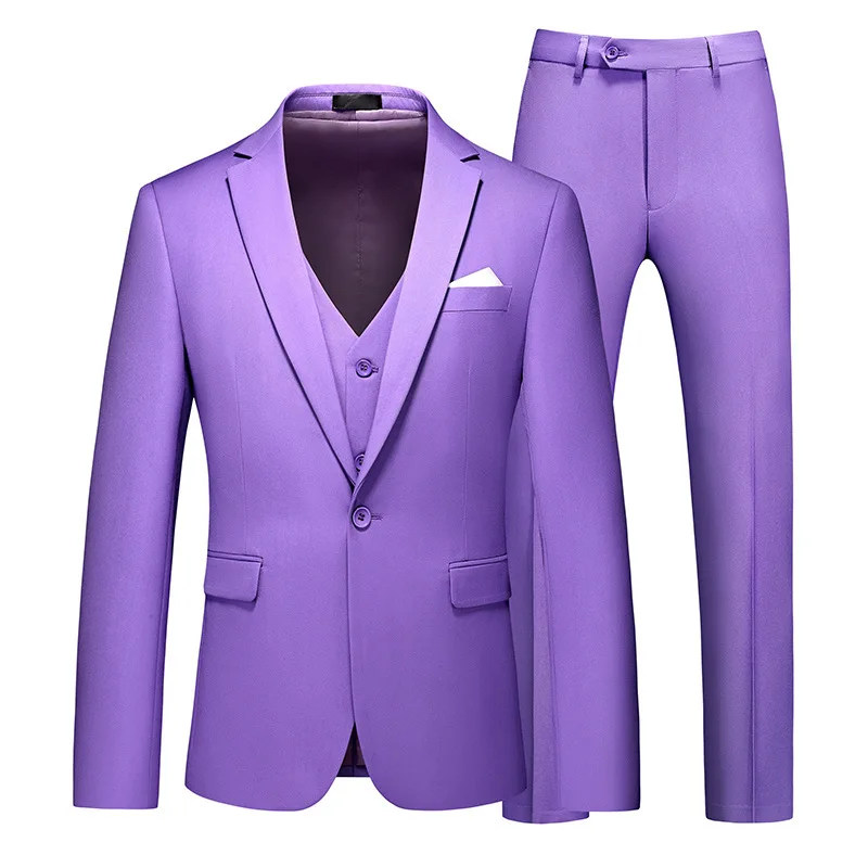 G117 Business casual three-piece suit Korean style slim fit groomsmen