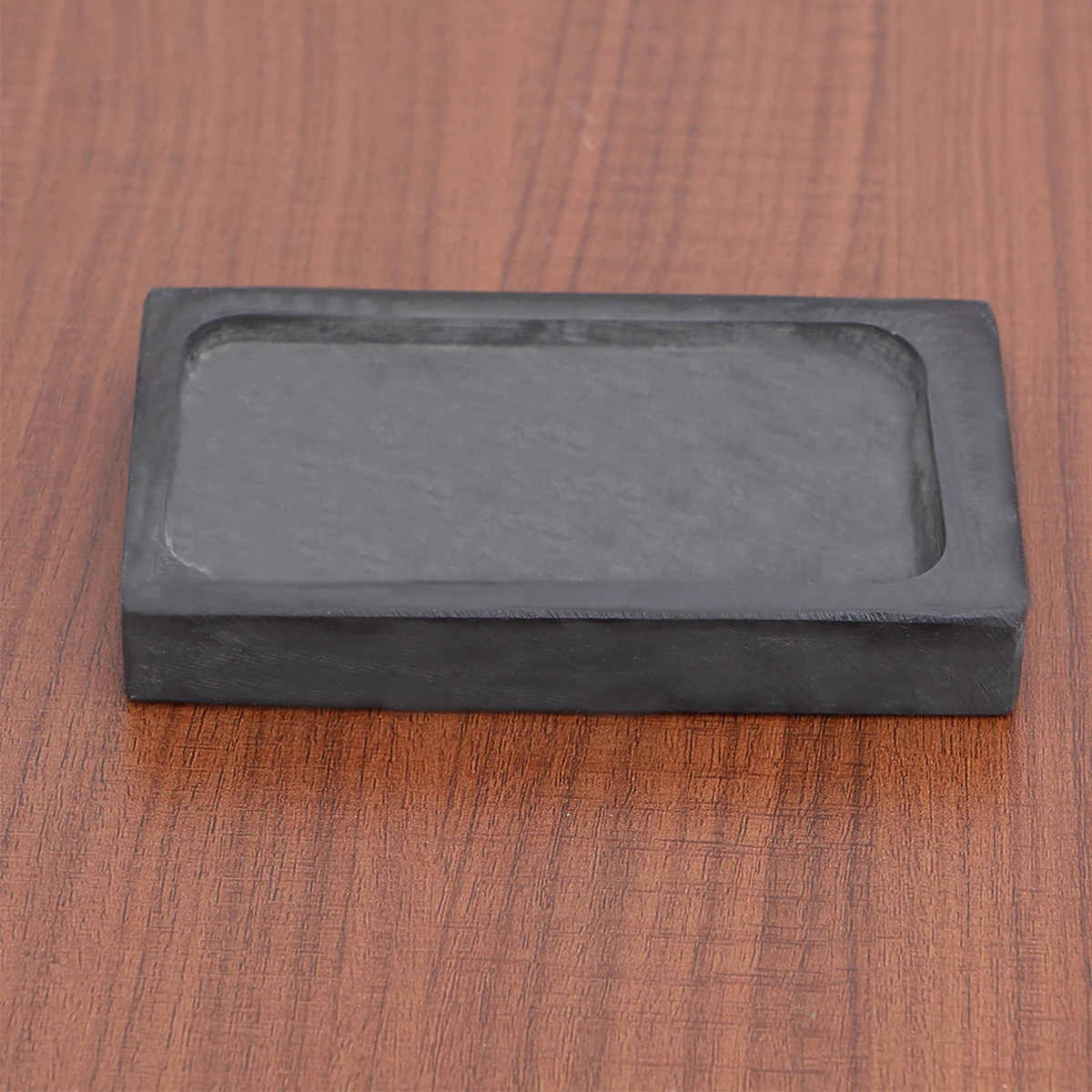 

5 Inch Rectangular Chinese Traditional Calligraphy Tool For Students Smooth Surface Black Ink Grinding Stone Painting
