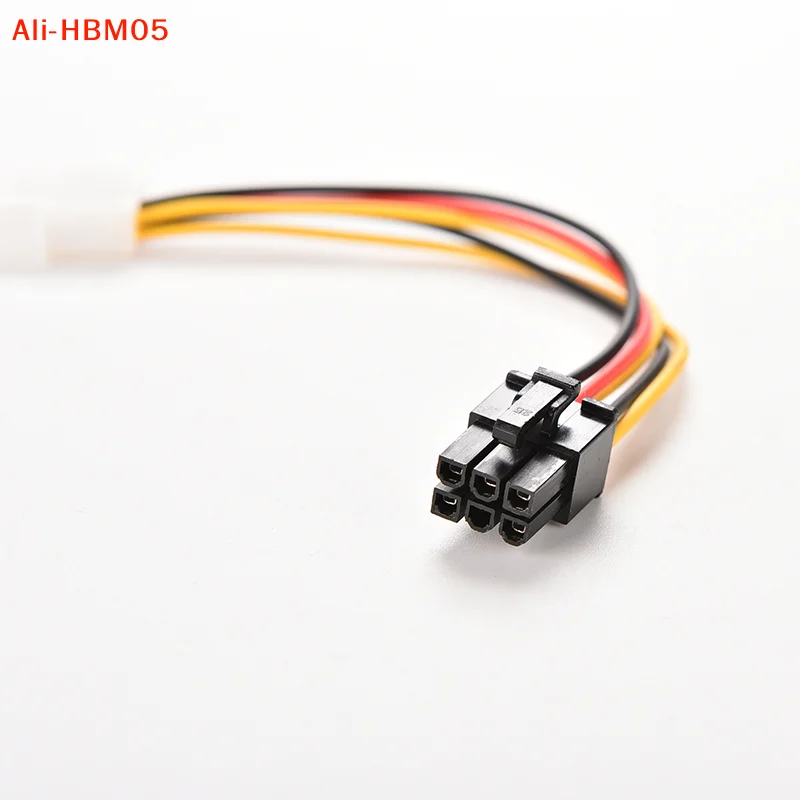 

(HB05)1Pc 17cm 4Pin Molex IDE To 6Pin PCI-E Graphic Card Power Supply Cable Adapter PC Video Card Connector Cable Converter Cord