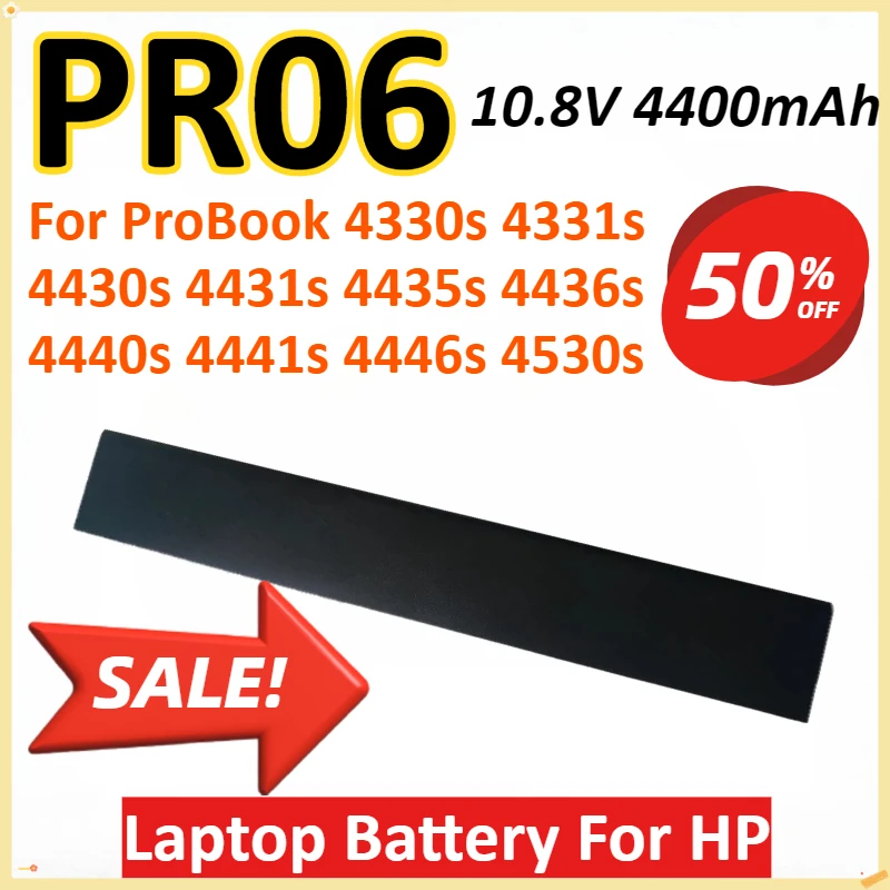 

PR06 10,8 В 4400 мАч Аккумулятор для ноутбука HP ProBook 4330s 4331s 4430s 4431s 4435s 4436s 4440s 4441s 4446s 4530s 4535s 4540s 4545s