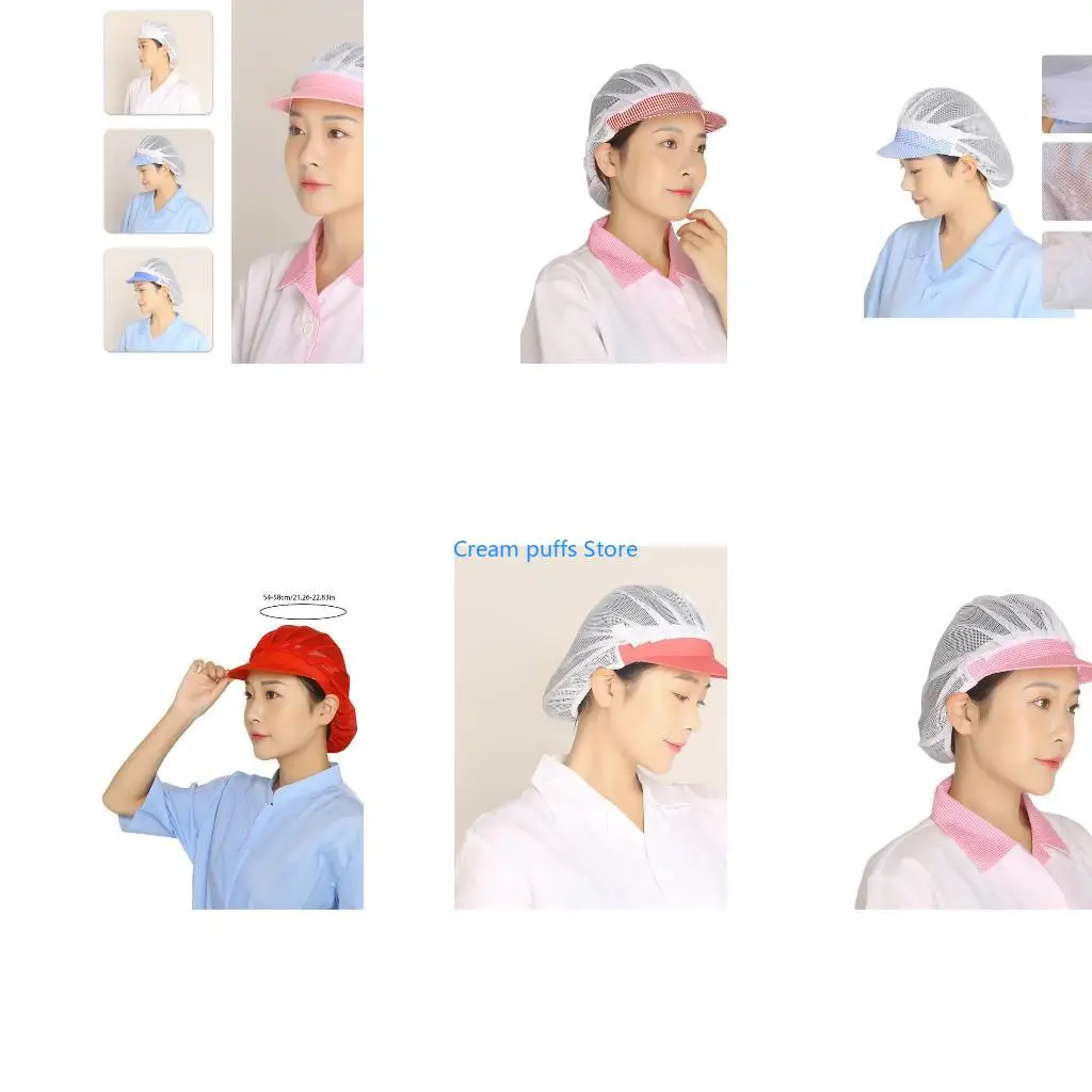 50LE Portable Cook Hat for Outdoor Cooking Dustproof Breathable Mesh Design Kitchen