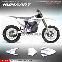 HUMAART Sticker Kit Motorcycle Graphics for Stark Future Varg Electric Dirt Bike, White Purple, Style No.STKVARG21N022-HOR