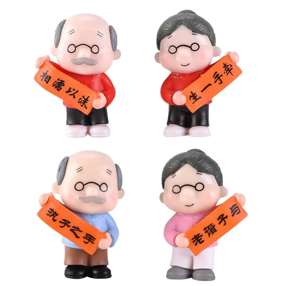 2/3Pc Gift Couple Sweety Lovers Micro Landscape Grandpa Home Miniatures Fairy Garden Figurines Ornaments Christmas Decoration