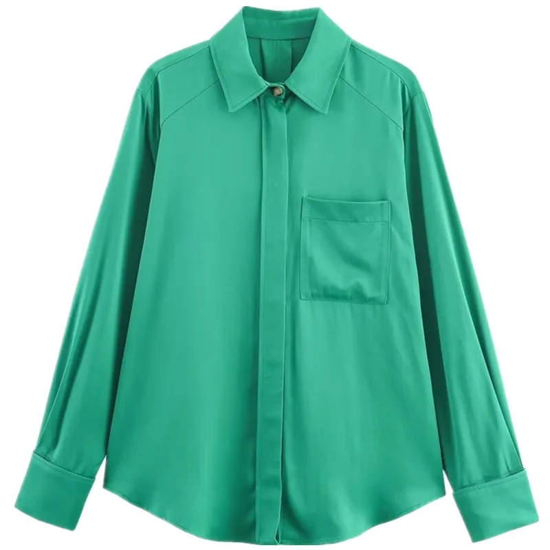 2025年冬 レディース ルーズで万能なポケット付きシャツ 新入荷 快適な高品質 ファッション 通勤スタイル 長袖 ボタンアップ