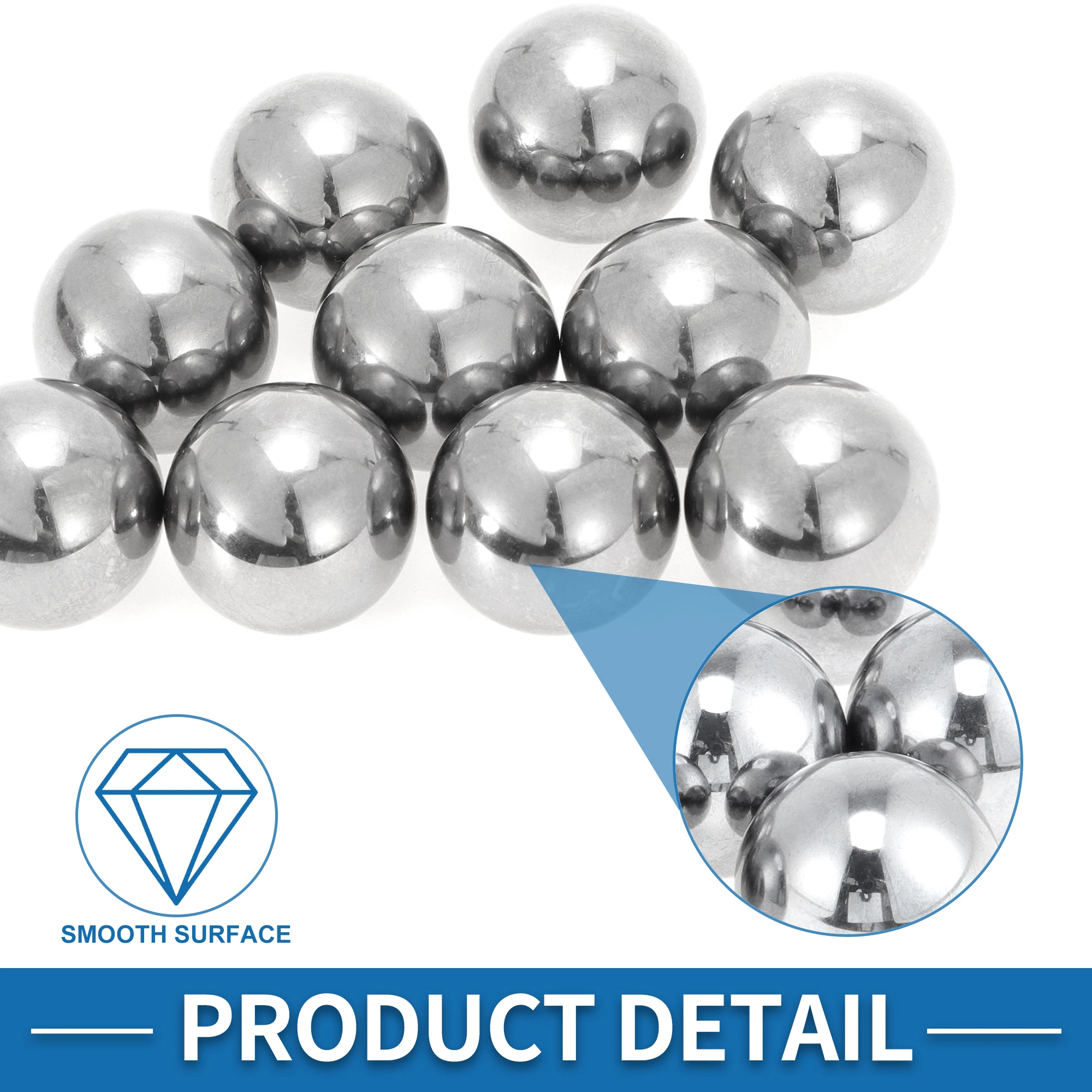 X Autohaux 24.6 ملم محمل كروي فولاذي G100 كرة دقيقة فضية اللون 10 قطع
