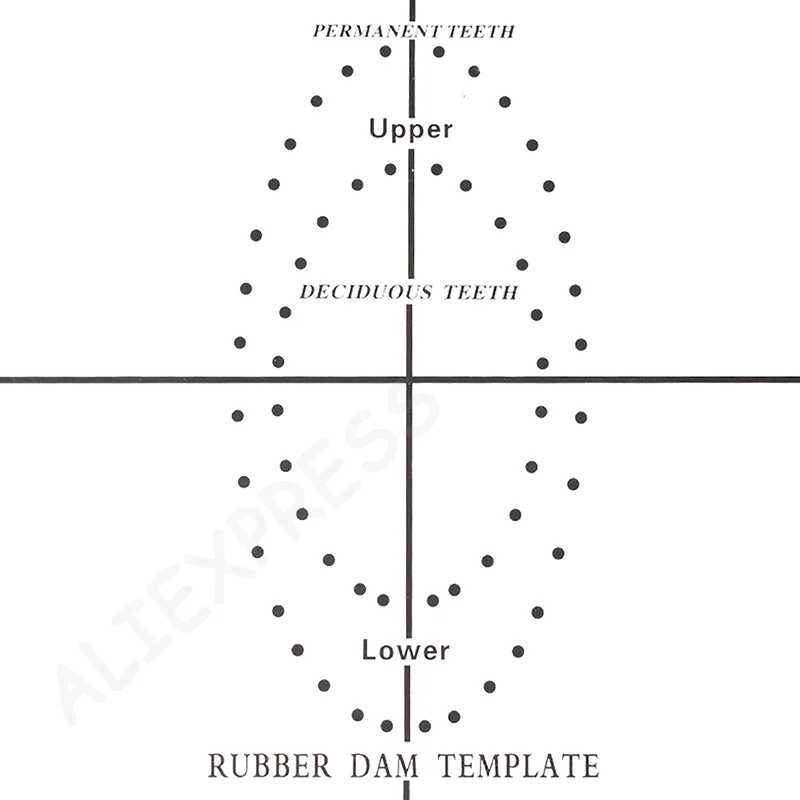 Tool accessories Dental Rubber Dam Punch Hole Positioning Board Barrier Template Dental Lab Instrument Tool