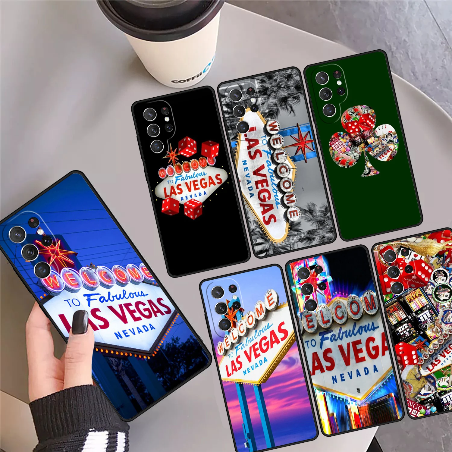 Las Vegas Nevada Gamble Phone Case Cover Coque For Samsung Galaxy S24 Ultra 23 S22 Plus S21 FE S20 S8 S9 S10 Note 10 Pro Note 20