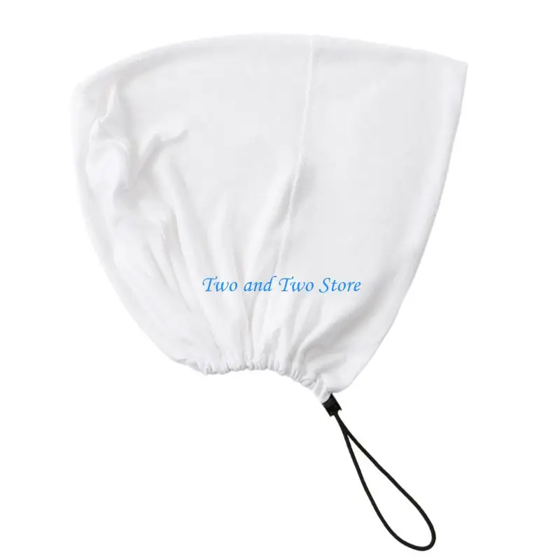 

HX6F Women Drawstring Head Wrap Mercerized Cotton Turban Hat Slouch Cap for Comfortable Sun Protections and Cultural Event