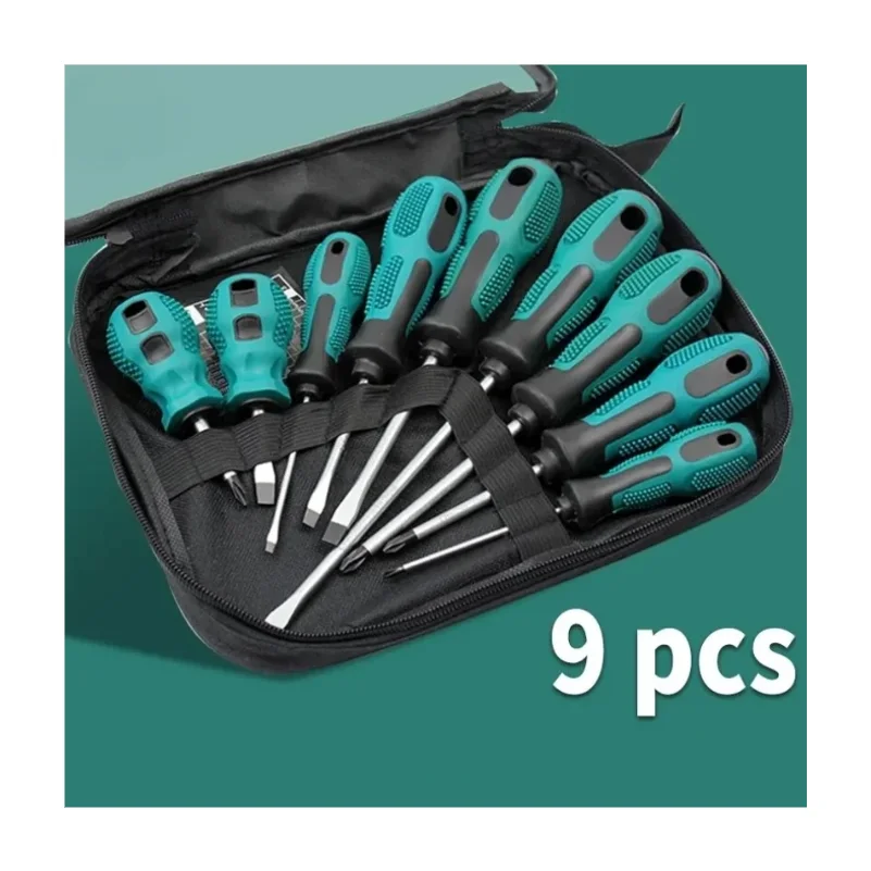 Screwdriver Set With Magnetic Household Multifunctional Cross Straight Screwdriver Manual Screwdriver Set Maintenance Tool