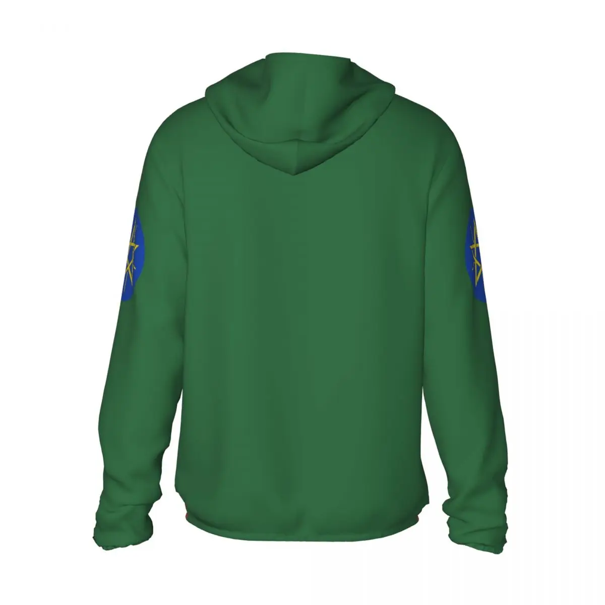 2026 Summer Ethiopia Flag Polyester Sunscreen Sun Protection Fishing Running Clothes Quick Dry Performance With Zipper Hoodie
