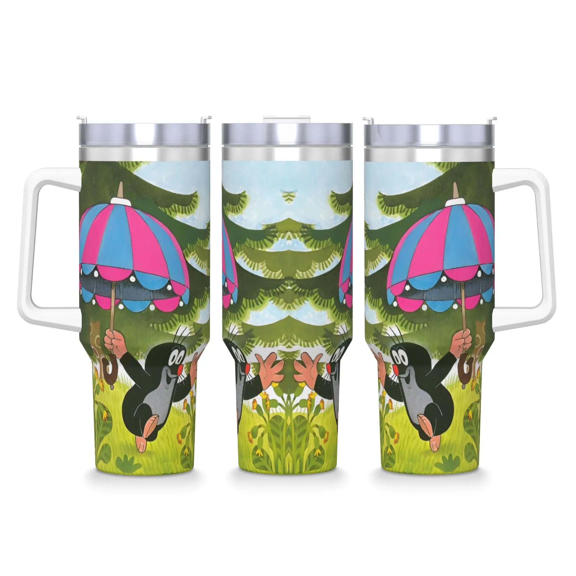 

Stainless Steel Tumbler The Little Mole Coffee Mug Leakproof Cold Drink Mugs Cup Travel Design Water Bottle