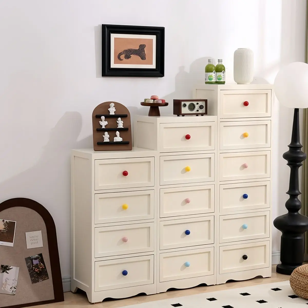 

Drawer type storage cabinet, chest of drawers, solid woodcabinet, thickened locker, storage, living room, household multi-layer
