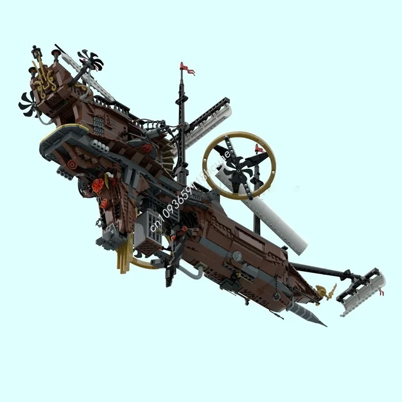 2285 Stück MOC Steampunk Pirat Luftschiff Brünel Modell Bausteine Architektur Kreative Idee Spielzeug Kinder Weihnachtsgeschenke Geburtstag