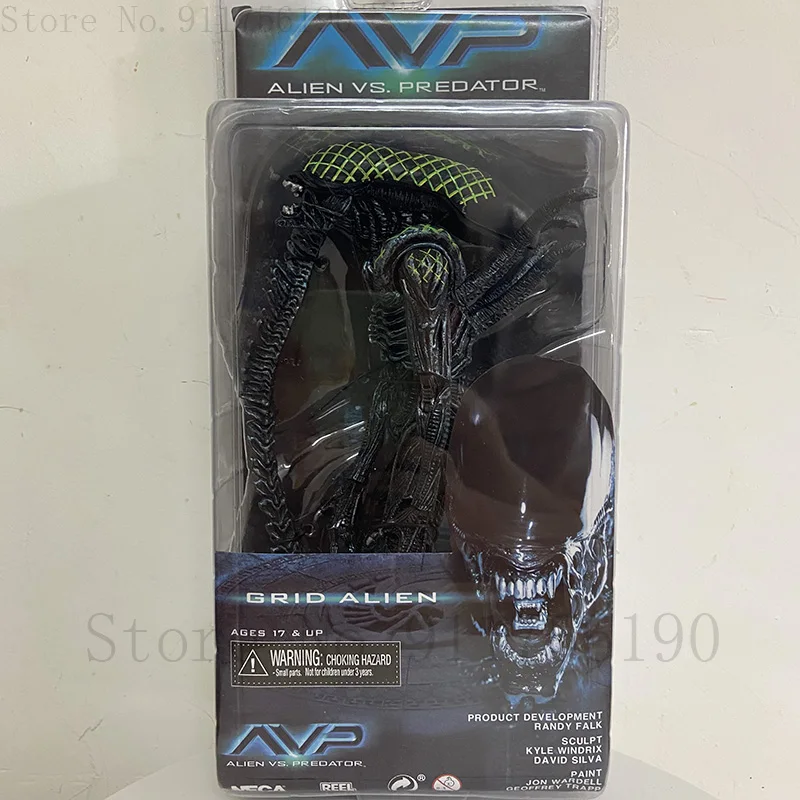 NECA Warrior Grid Alien PVC Action Figure Alien VS Predator Xenomorph Aliens modello da collezione giocattolo regalo di natale 19CM