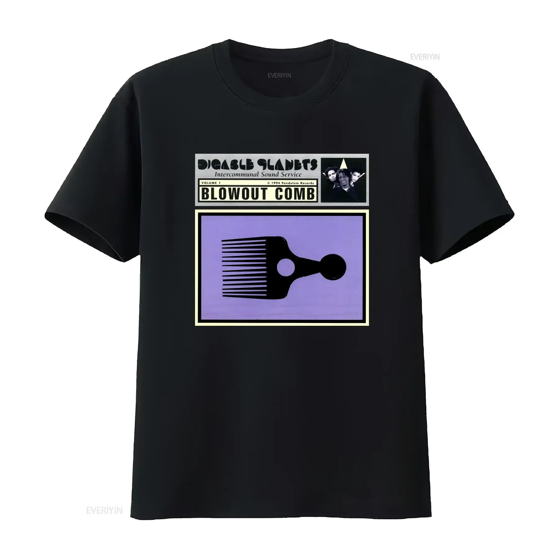 Digable Planets Blowout Comb T Shirt Retro Vintage Design Hip Hop Style Cool Streetwear vintage Washed homme Versatile