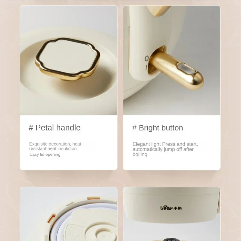 Bouilloire électrique en acier inoxydable, théière automatique, grande capacité, 220V, 007 hlod, 304