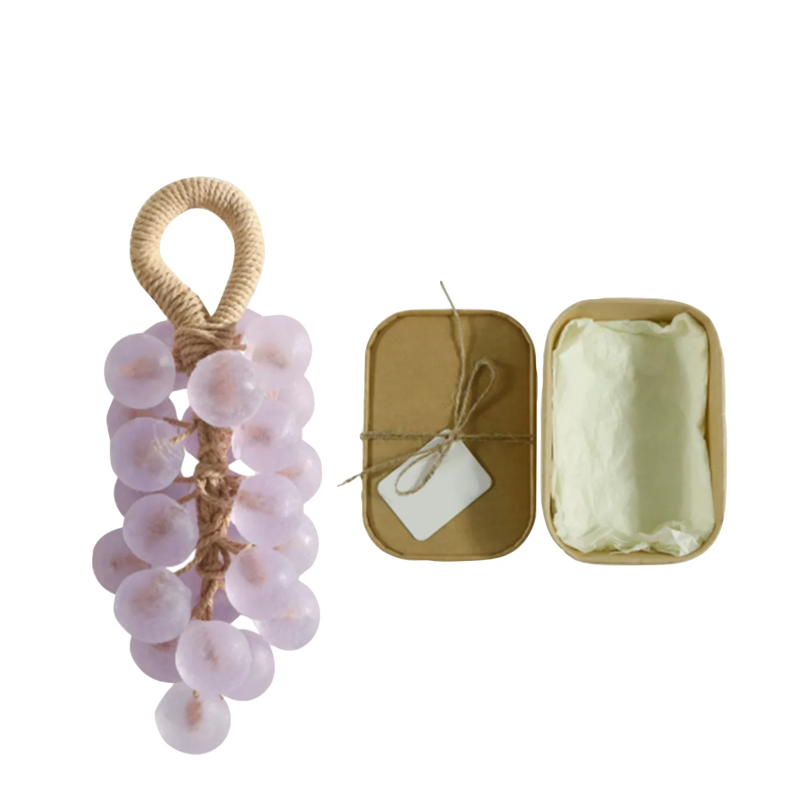 

New Trendy Crystal Grape Soap Handmade Colorful Gentle Cleansing Bathroom Decorative Soap Wedding Party Souvenir Gift