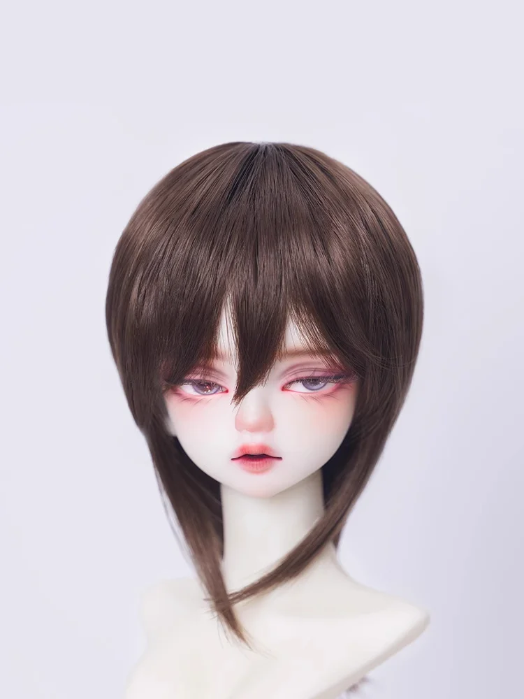 BJD Wigs Short Hair for 1/3 1/4 1/6 Dolls SD MSD MDD Yosd Wigs Doll Gold Black White Brown Blue Pink Hair