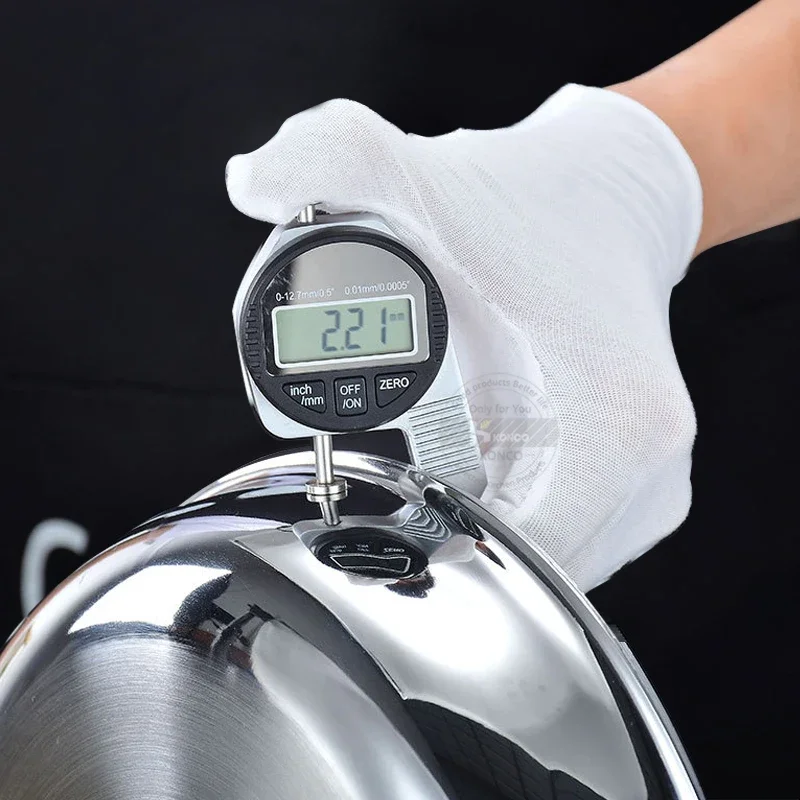 304 Stainless Steel wok Frying Pan Fried Steak Pot Uncoated Kitchen Cookware For Gas Stove Induction Cooker 28/30cm NonStick Pan
