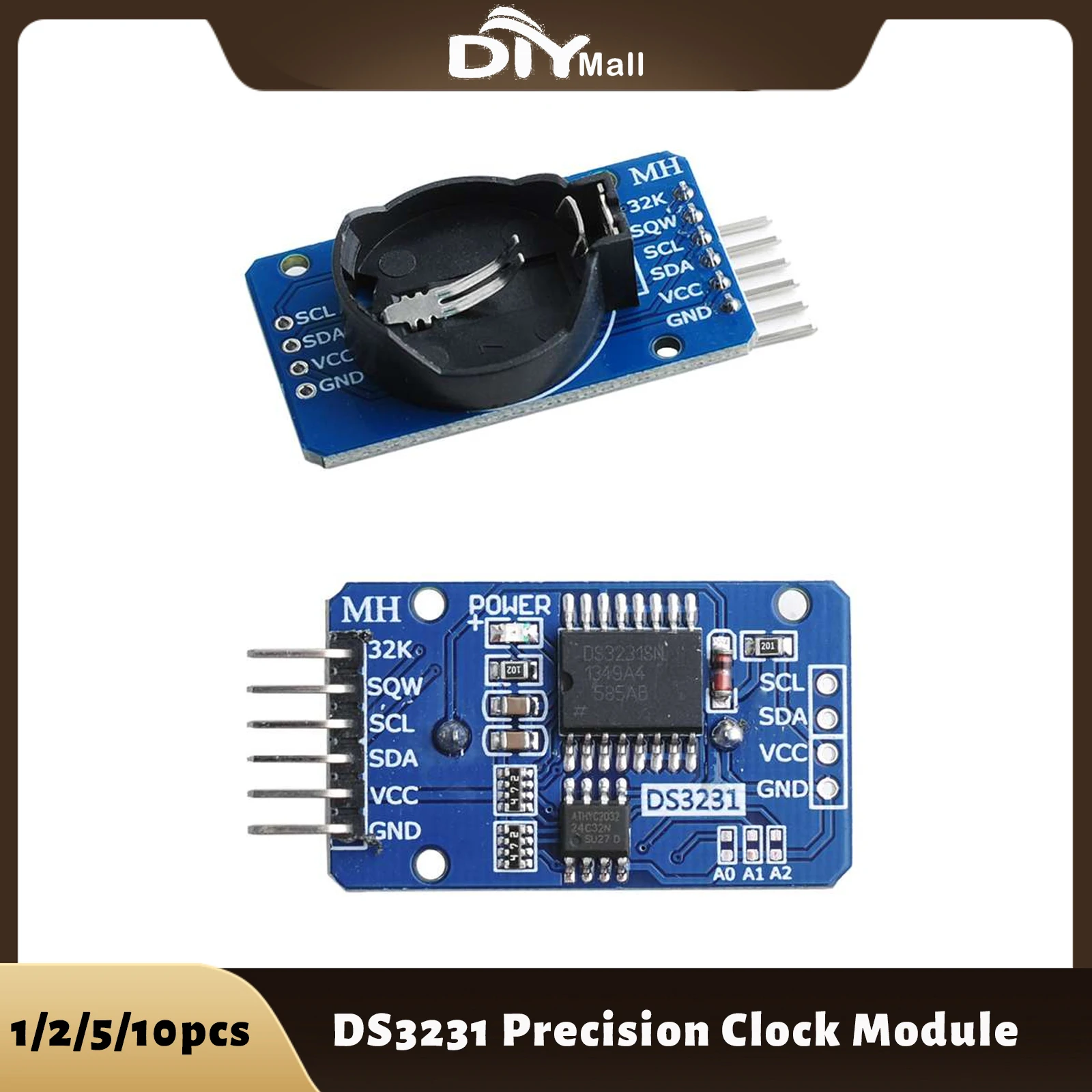 1/2/5/10PCS DS3231 Echtzeituhr Modul RTC Sensor Hohe Präzision AT24C32 IIC Timer Wecker für Arduino Raspberry Pi