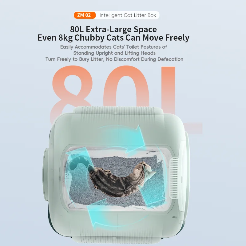 Productos para Mascotas, Caja  - Smart Cat Litter Box Wifi App Control reseña y precio
