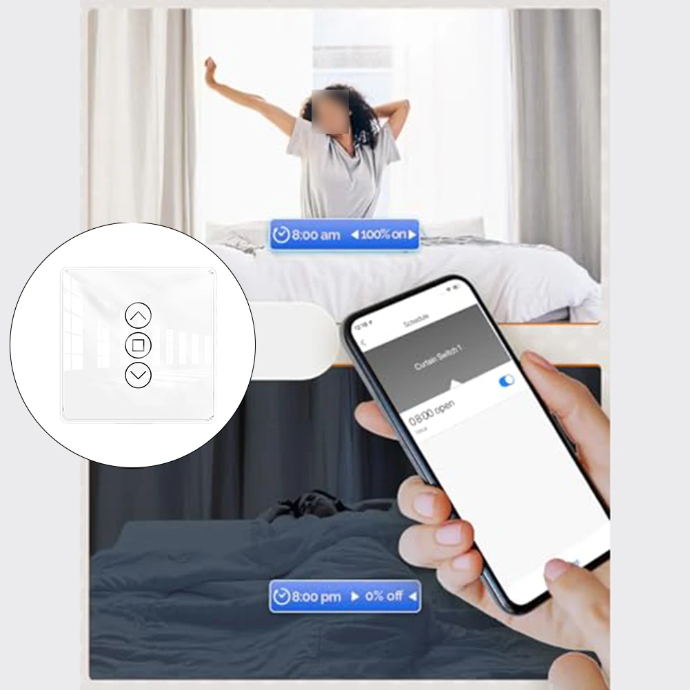 

Умный переключатель жалюзи с голосовым таймером, программирование и калибровка для индивидуального автоматического управления жалюзи