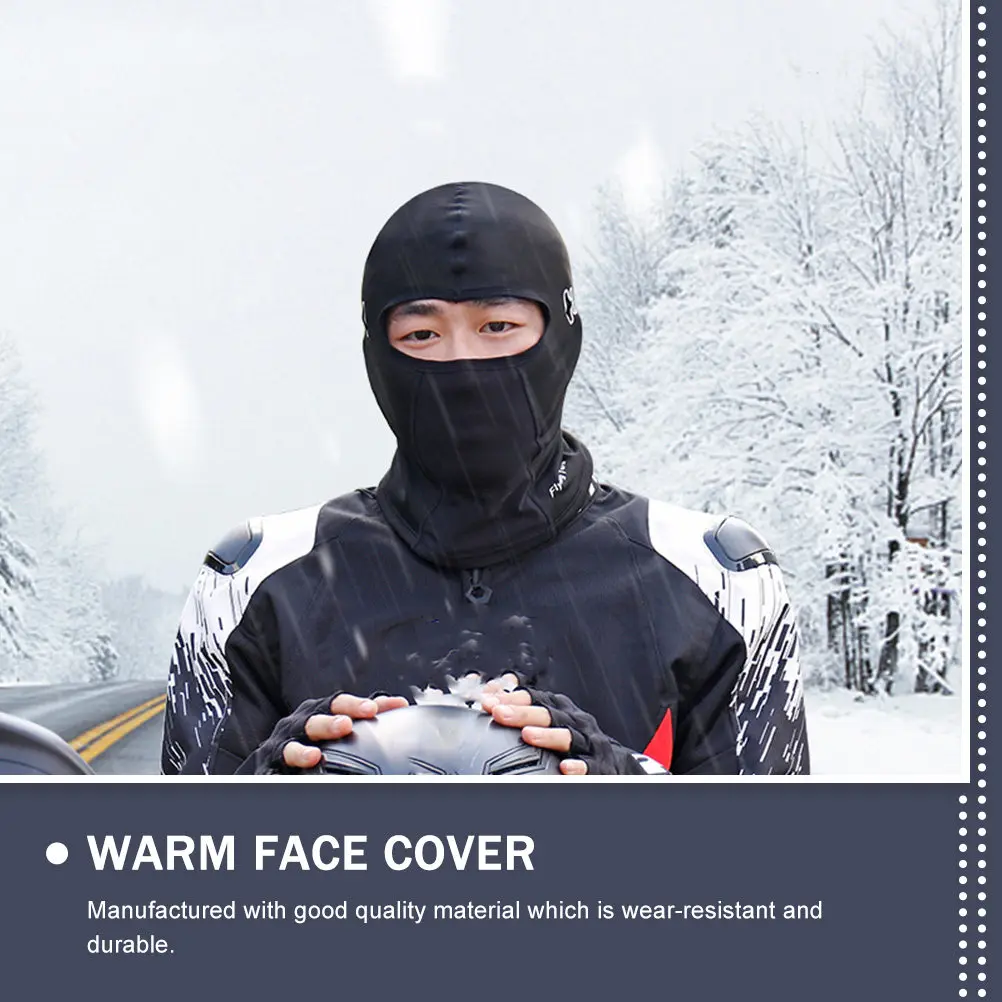 

1 шт. Ветрозащитная теплая маска-балаклава для лица, креативный головной убор, защита для шеи и ушей, многофункциональный спортивный головной убор для зимней езды
