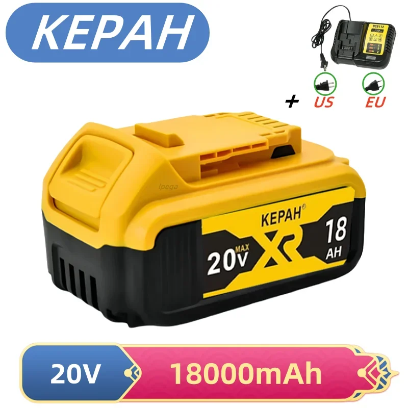 

New 100% Original 18000mAh 20V for Dewalt Power Tool lpega Battery DCB206 20V 18.0Ah Battery DCB206 20V Battery DCB205 DCB204-2