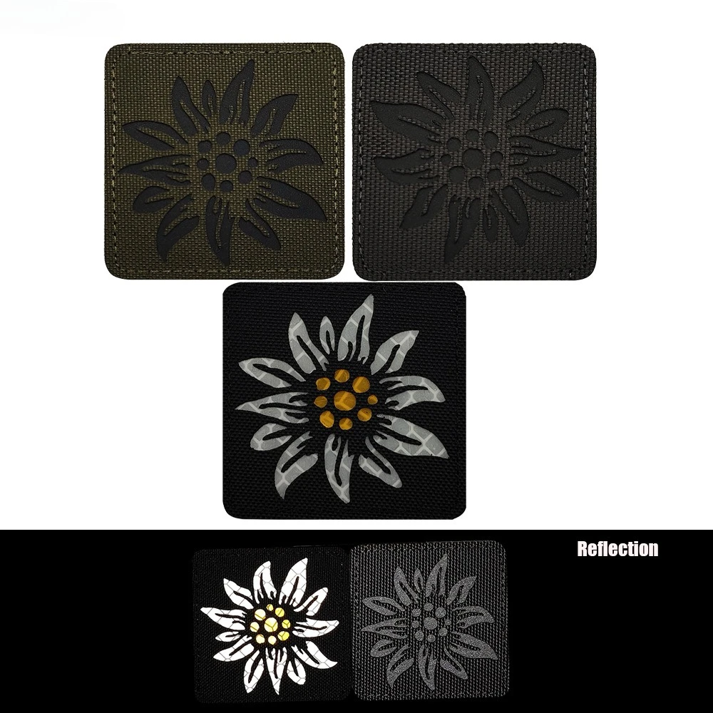Parche Edelweiss IR reflectante – Brazalete táctico velcro