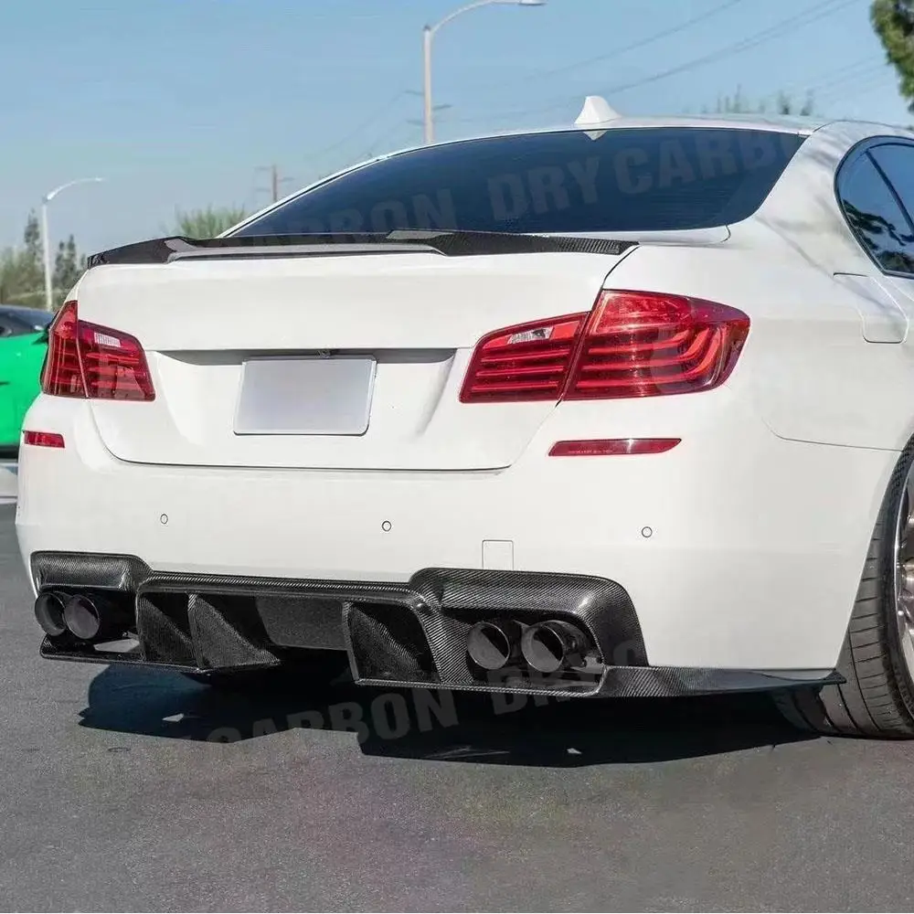 

For BMW 5 Series F10 F18 M Sport M5 2012-2016 Carbon Fiber Rear Bumper Lip Diffuser Splitters Spoiler Car Accessories