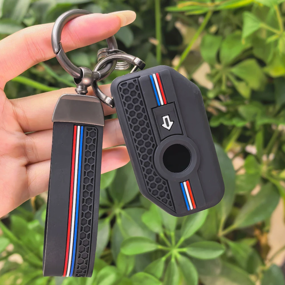 Silicone Keychain Case For BMW gs 900 1250 GSA gs1200 C400gt CE04 F750Gs gs1250 R1200 GS Smart Remote Protector Key Caps Holder