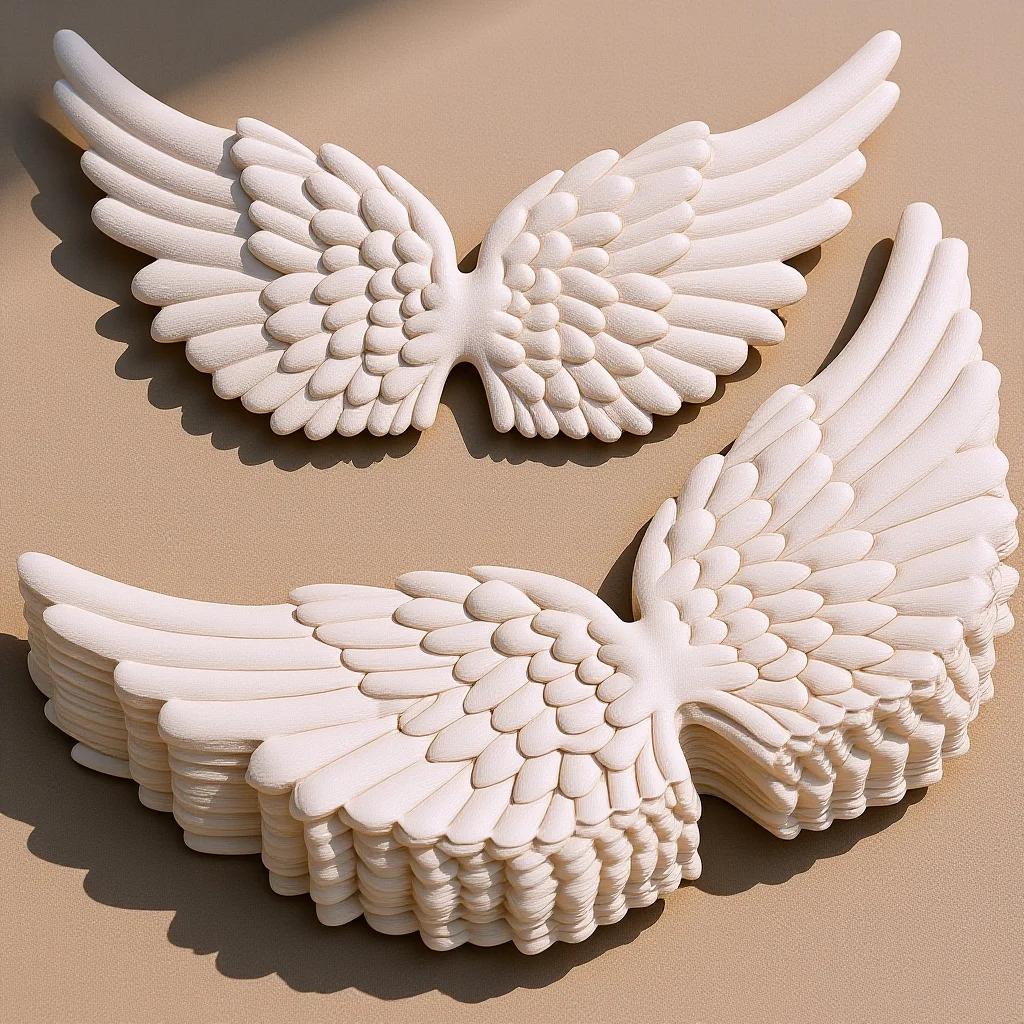 

12Pcs White Mini Angel Wings DIY Craft Applique Patches Sewable Iron-on Wing Decor for Jeans Jackets Shoes Bag Accessories
