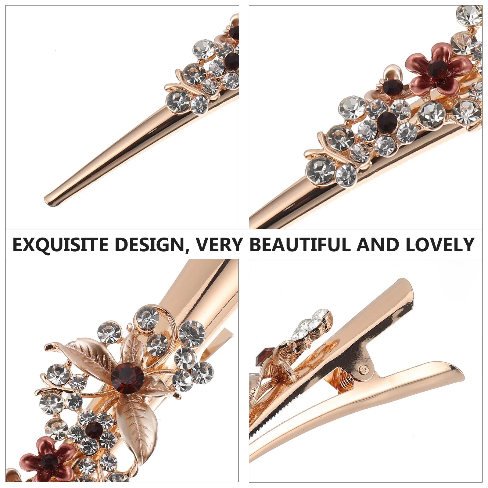 Clip Tiara Metal Hair French Double Accessory Women Hairpin Headdress Bride Women's Barrette