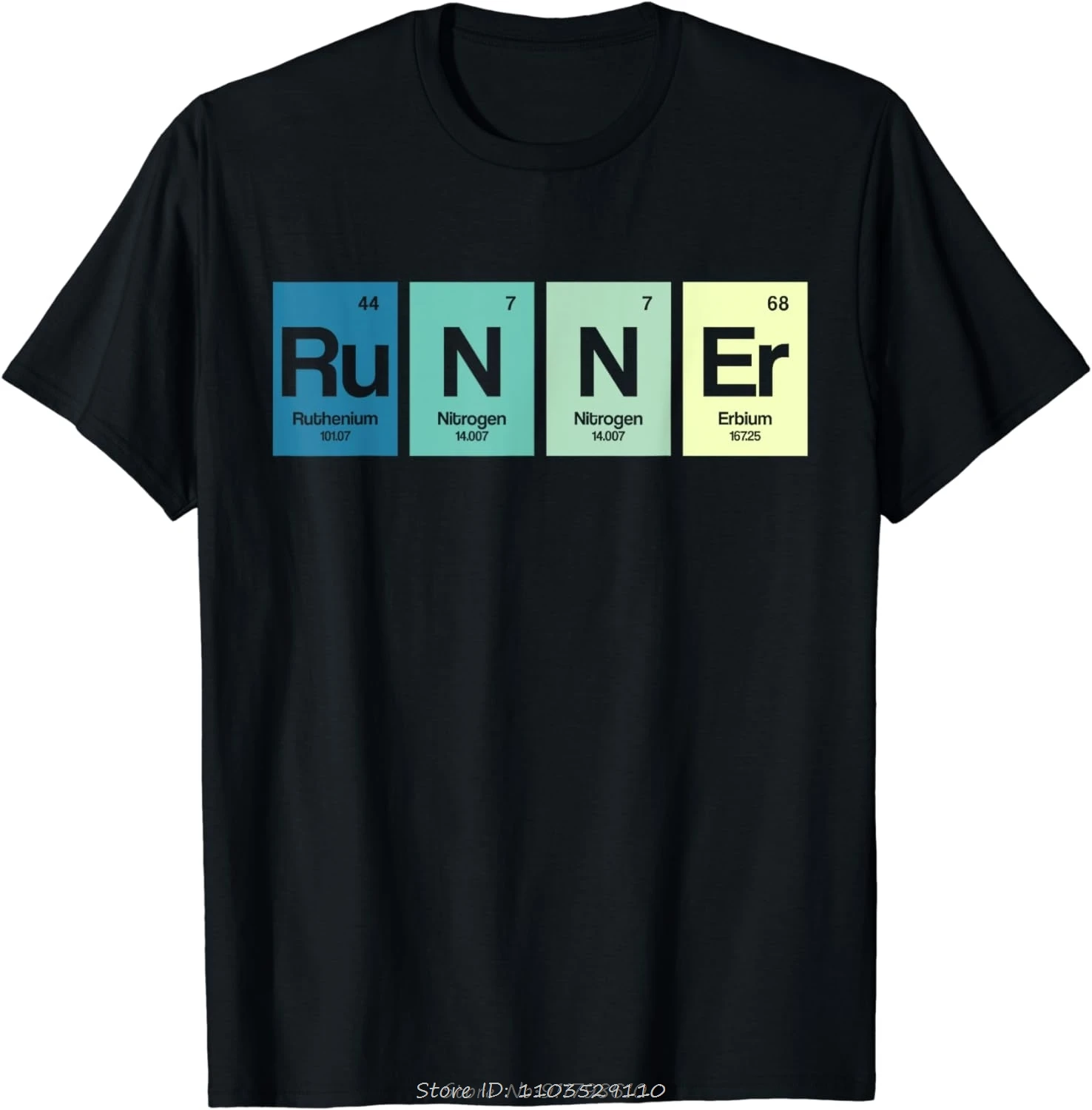 Graphic Birthday Gift Runner Periodic Table Funy Marathon Runners Science Gift T-Shirt Men Clothing Streetwear Graphic T Shirts