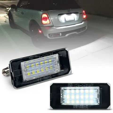 화이트 LED 번호 번호판 조명, 미니 쿠퍼 R56 R57 R58 R59 용, 2 개