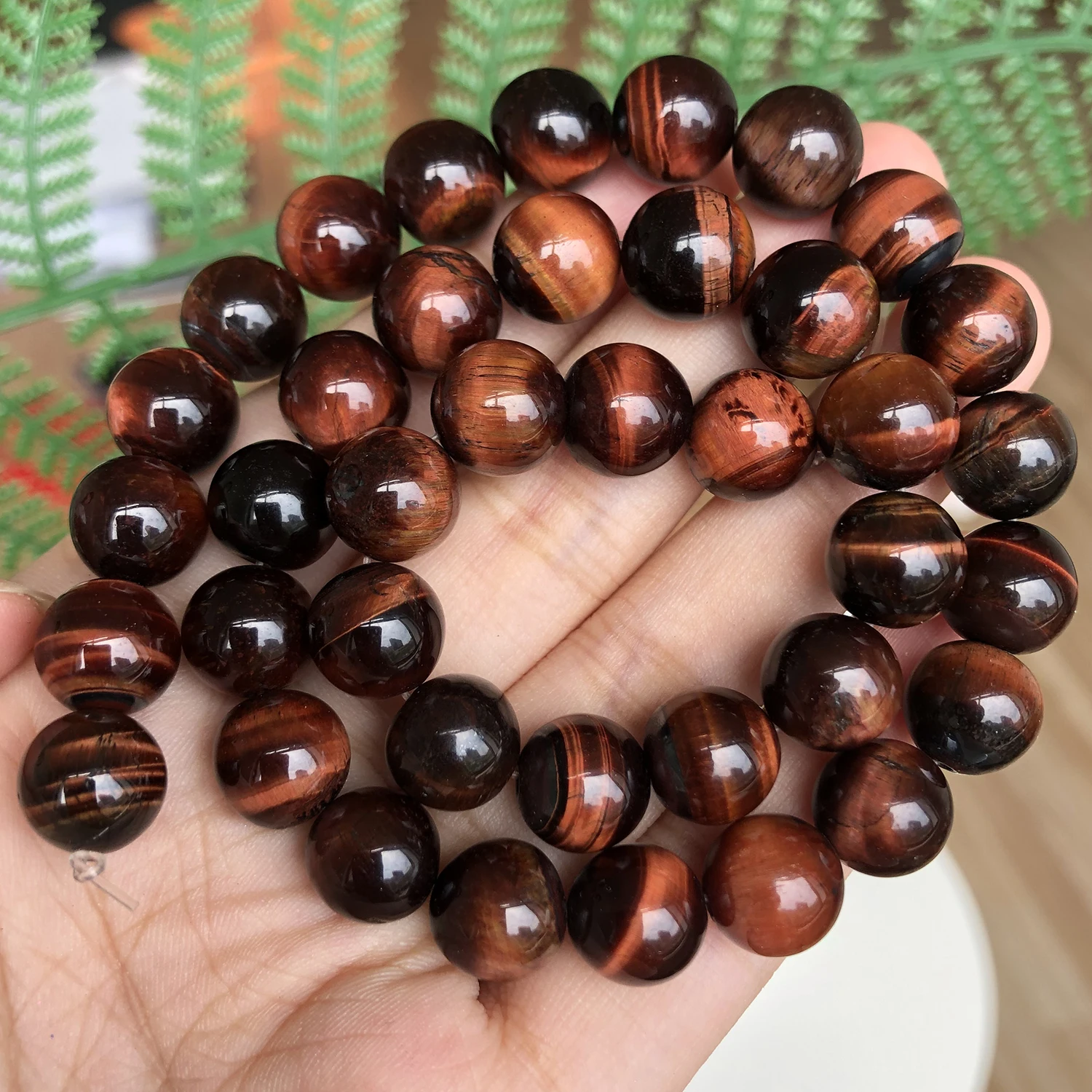 4/6/8/10/12mm Natural Stone Red Tiger Eye Beads Round Loose Spacer Beads Pick Size For DIY Making Bracelet Necklace Jewelry 15‘