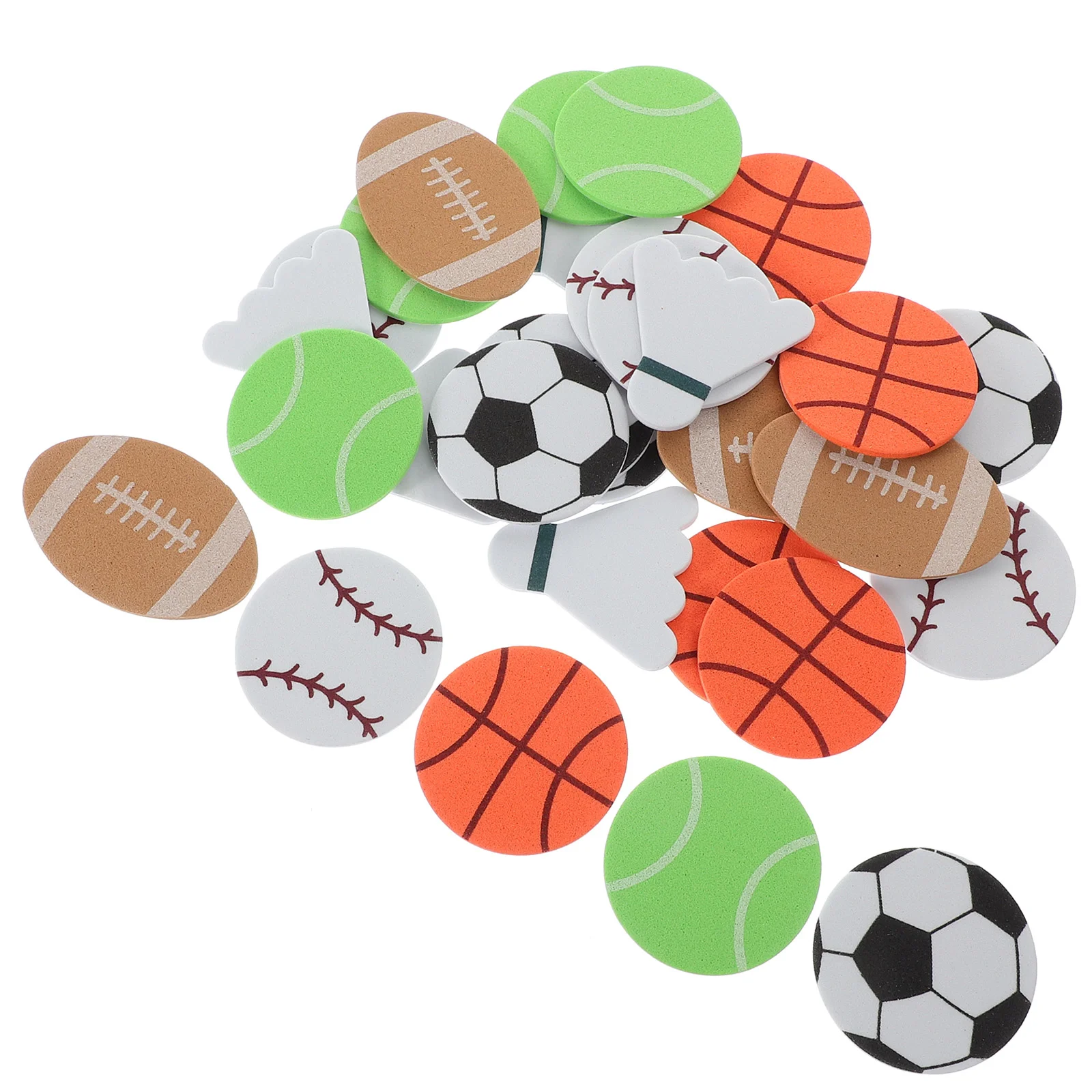 Ball Stickers for Decoration Theme EVA Self-Adhesive Sports Basketball Soccer Tennis Baseball DIY