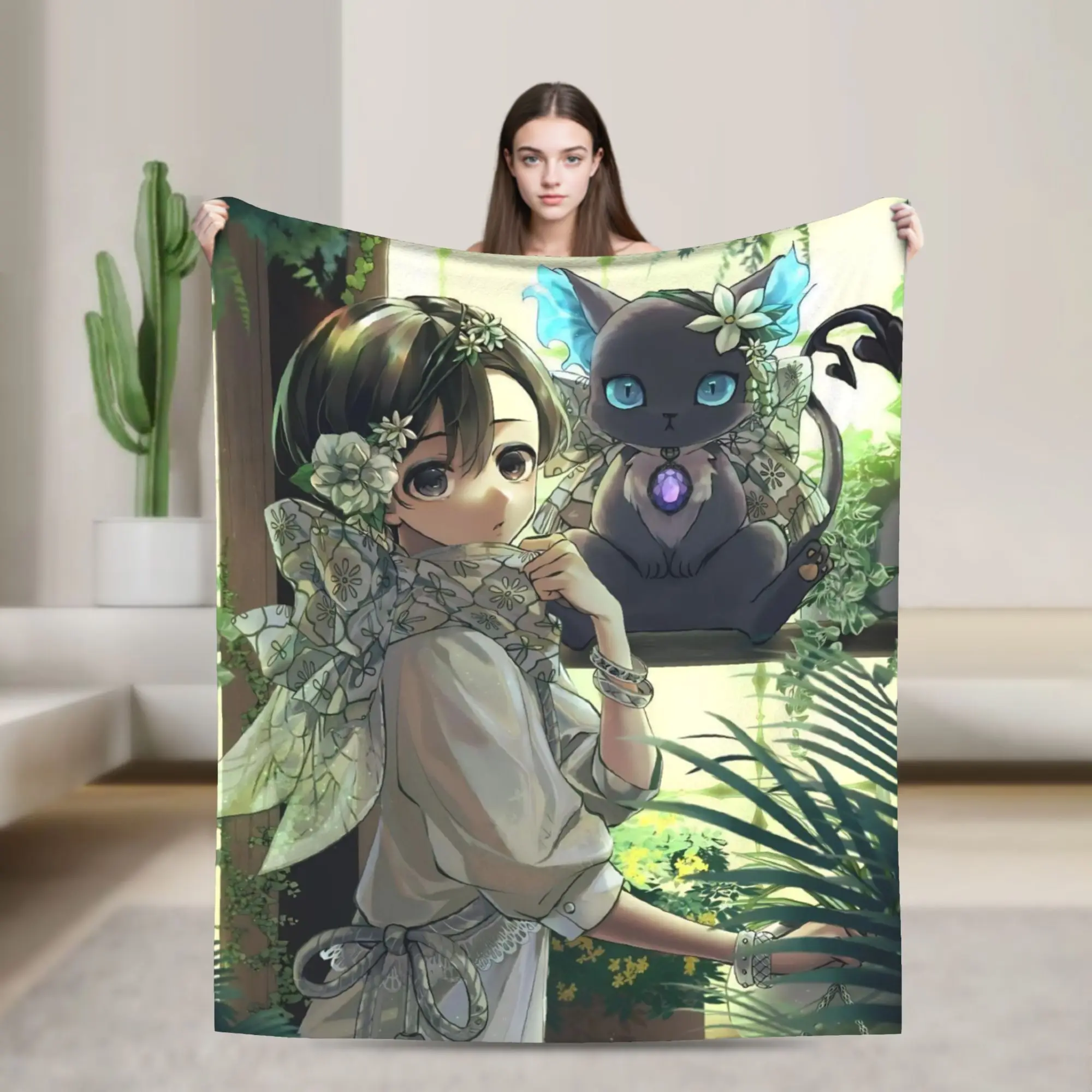 T-Twisteds Game W-Wonderlands Fleece Blankets Cartoon Anime Game Customized Throw Blanket for Home 125*100cm Rug Piece